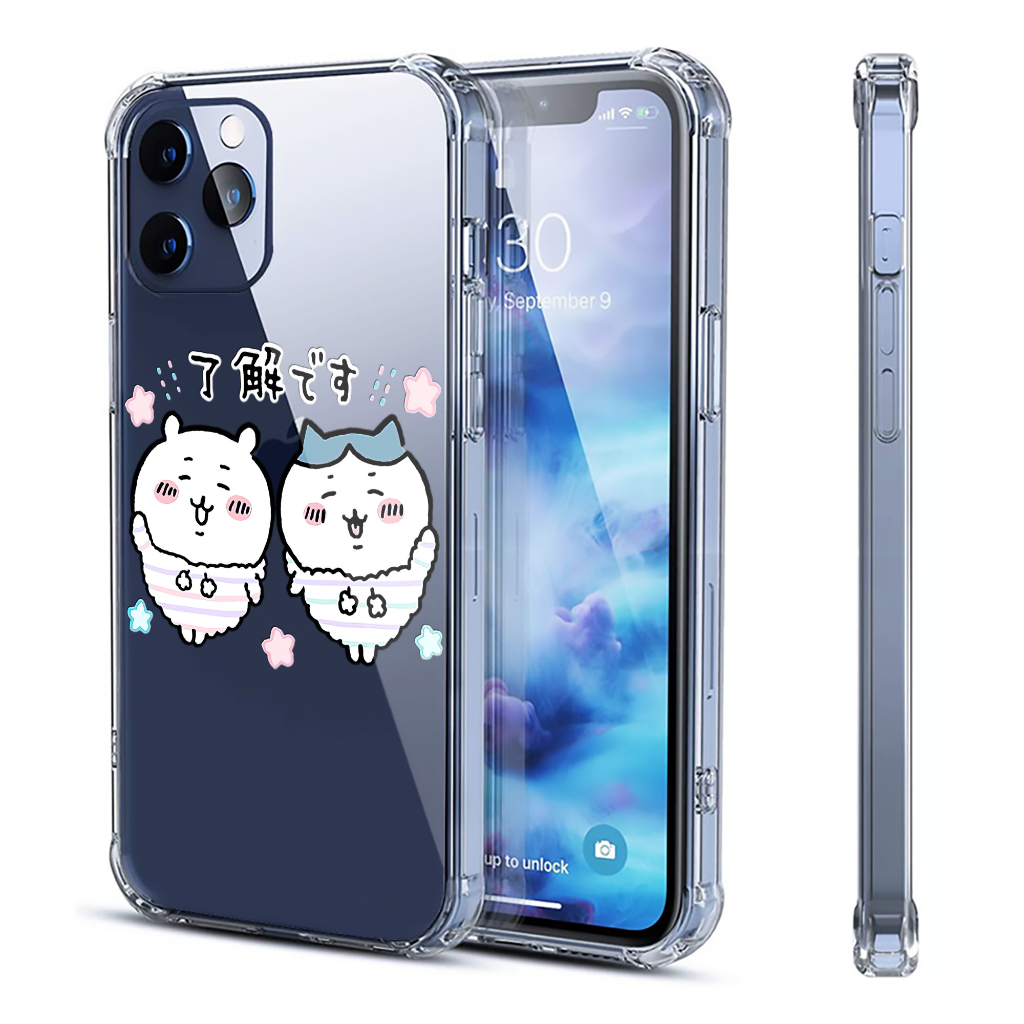 （画像用） ちいかわ ハチワレ Chii-kawa hachiware 【iPhone 12シリーズ対応】透明スマホケース（クリアソフトケース）
